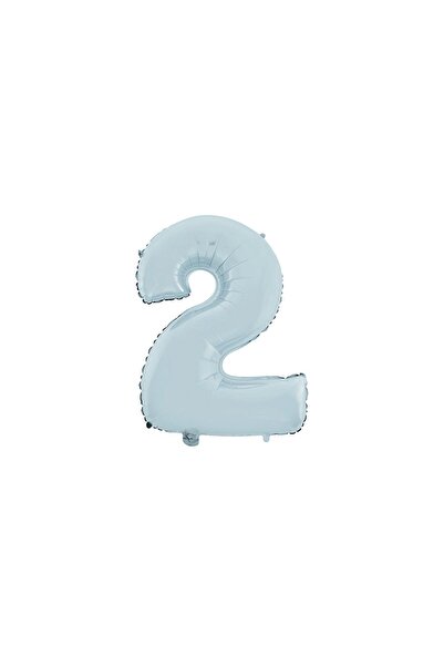 TATLI GÜNLER 26" FOLYO BALON RAKAM 2 MAT MAVİ-HELYUM