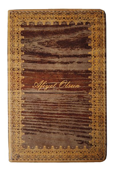 ankara menü Leather Storage Box Account Desk Mat 14X21 cm (Vintage - Bon Appetit) |   Durable - for Restaurant & Cafe