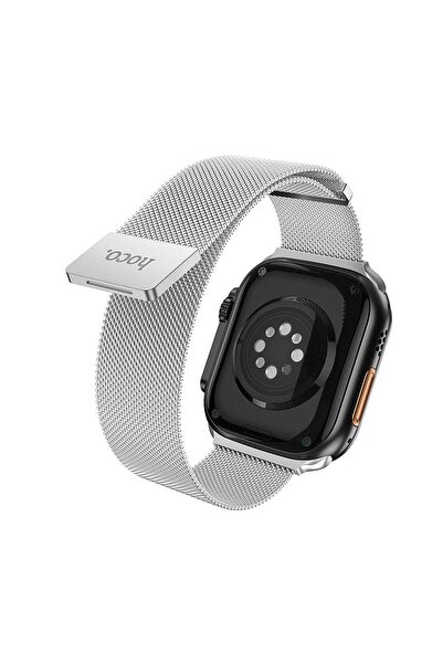 REDz Accessories Λουράκι Hoco AS101, για Apple Watch, Μεταλλικό πλέγμα Milanese, Μαγνητική αγκράφα, Ασημί - 44/45/46/49 mm