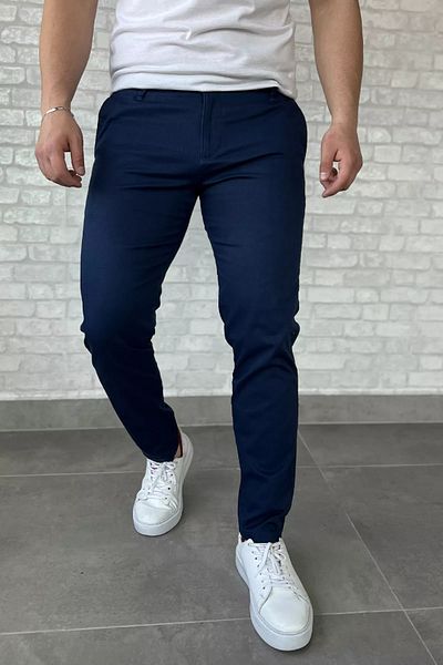 MİSHAR İTALİA Light Blue Men's Gabardine Trousers
