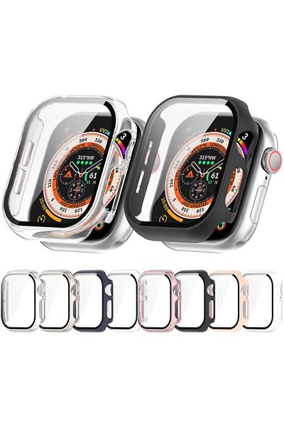REDz Accessories Carcasă cu capac din sticlă, protecție mată, pentru ceasul seria 10 - ceas seria 10 de 42 mm