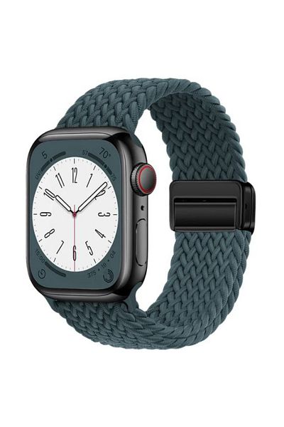 REDz Accessories Solo Loop Strap, Magnetic Closure, For Apple Watch, Adjustable, Forest Green - 38/40/41 Mm