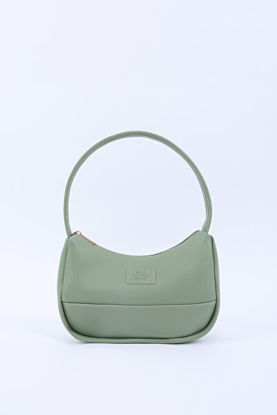 SHAKA Mint Green Shk229 Faux Leather, Zippered Single Compartment, Baguette Model Hand, Arm and Shoulder Bag