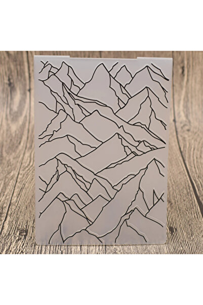 Choice1 Mountain Range Mountain Range Stamps Plastic Embossing Folders DIY Sc...