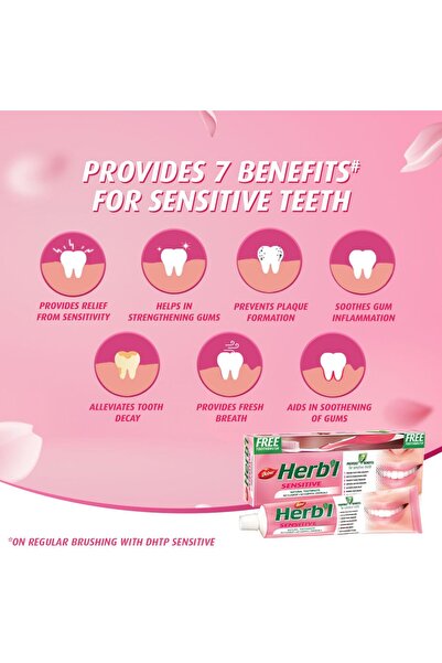 Dabur Herbal Sensitive Toothpaste 150 G Gentle Herbal Care For Sensitive Teeth & Gums