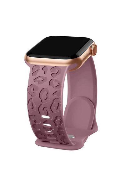 REDz Accessories 3d Animal Print Strap, Silicone For Apple Watch, Adjustable, Engraved, Purple - 44/45/46/49 Mm