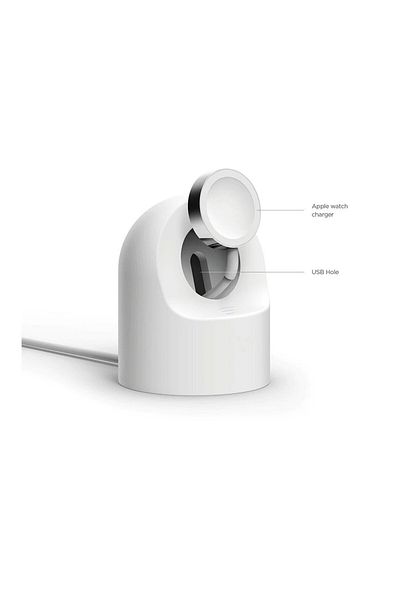 REDz Accessories Apple Watch Dock, Silicone, Matt Grey
