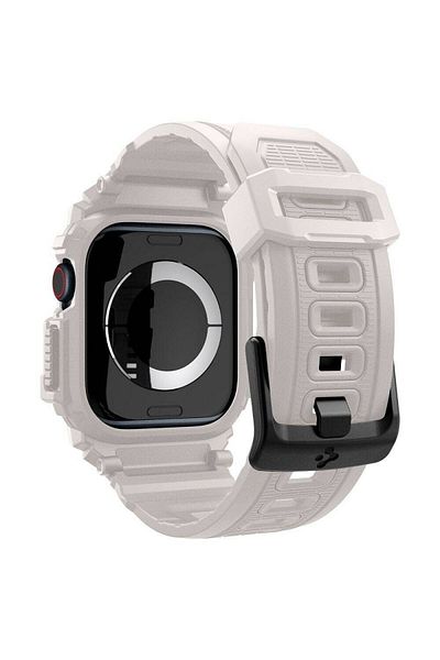 REDz Accessories Curea cu husă pentru Apple Watch, Spigen Rugged Armor PRO, 46 mm, bej