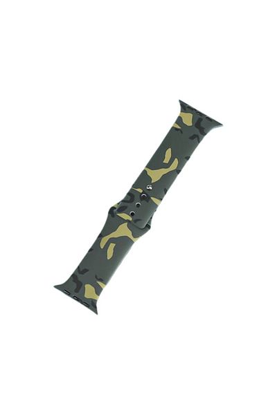 REDz Accessories Silicone Strap, Print, Army, For Apple Watch, Khaki - 38/40/41 Mm