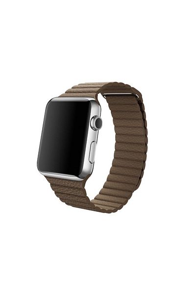 REDz Accessories Leather Strap, Compatible With Apple Watch, Leather Loop, Brown - 38/40/41 Mm