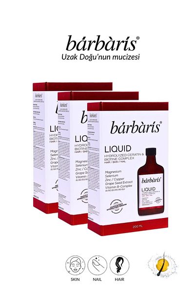 Barbaris Keratin and Biotine Complex - 200 Ml*3 Pack