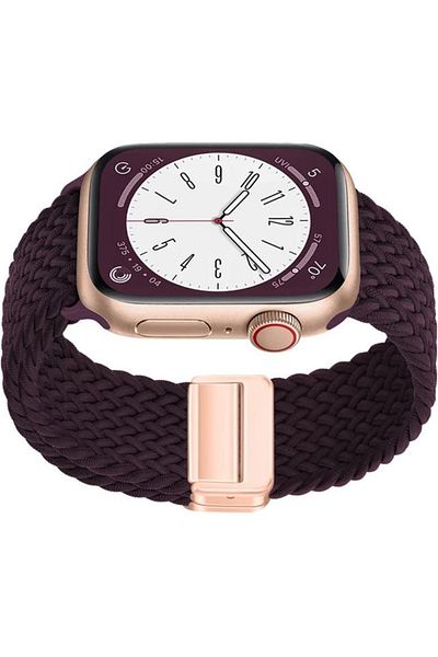 REDz Accessories Solo Loop Strap, Magnetic Closure, Compatible With Apple Watch, Adjustable, Purple - 44/45/46/49 Mm