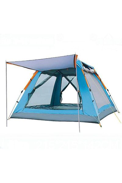 Yelajoy Full Automatic On Waterproof Tent,Hassle-free Setup,3-4 Person,With the Rainfly,215x215x142cm