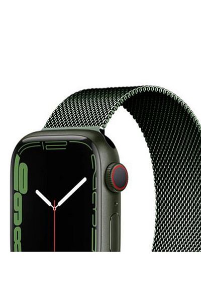 REDz Accessories Strap For Apple Watch, Milanese Loop, Stainless Steel, Green - 44/45/46/49 Mm