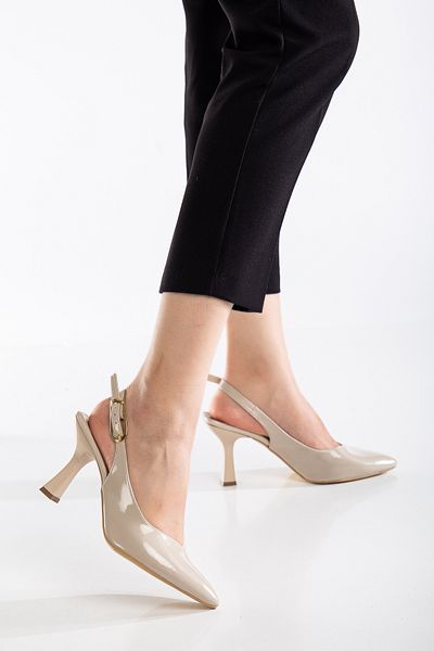 ftclothing Ft Pointed Toe Patent Leather Heeled Shoes