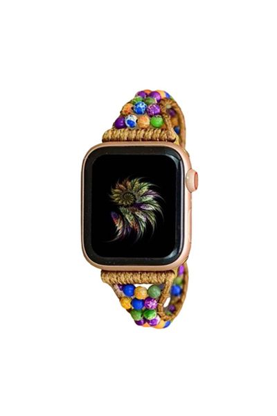 REDz Accessories Bohemia Vintage Strap For Apple Watch, Handmade, Decorative Pendant, Multicolor - 44/45/46/49 Mm