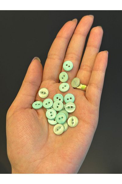 Gönülden Tasarım 20 Pcs 1 cm Nil Green Button Set
