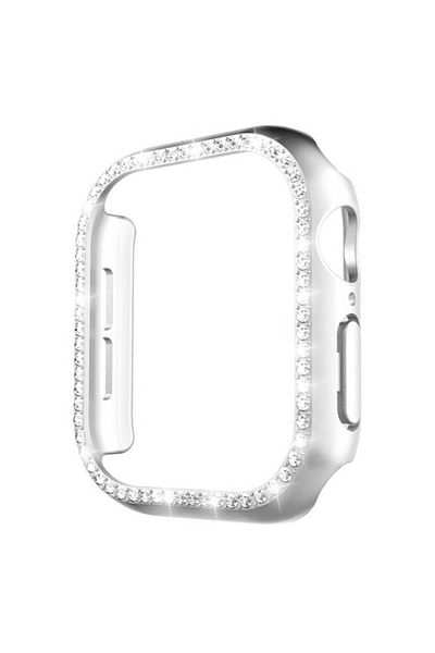 REDz Accessories Crystal Case For Apple Watch Series 10, Bumper Protection, Silver - Watch 42mm Series 10