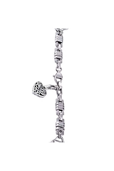 REDz Accessories Λουράκι Apple Watch, Vintage μενταγιόν σε σχήμα καρδιάς, μοντέρνα εμφάνιση, λεπτό, μεταλλικό, ασημί - 44/45/46/49 mm