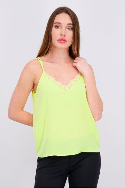 Reserved Women Lingerie Style Tops, Lime Green