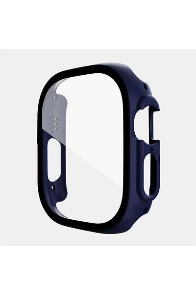 REDz Accessories Glass Case Cover, Apple Watch 49mm, Full Protection, Navy Blue