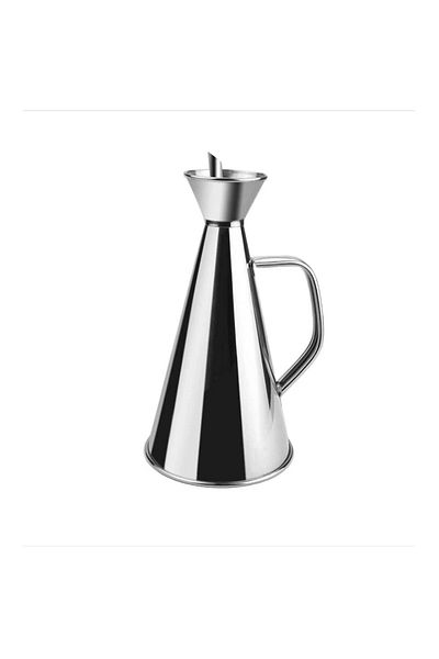 PUFO Recipient elegant din oțel inoxidabil cu mâner pentru ulei și oțet, 500 ml