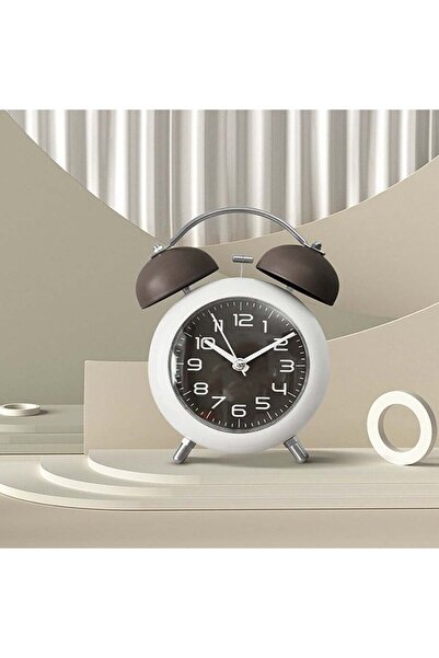 PUFO Joyful alarm clock with dial lighting button, 15 cm, brown