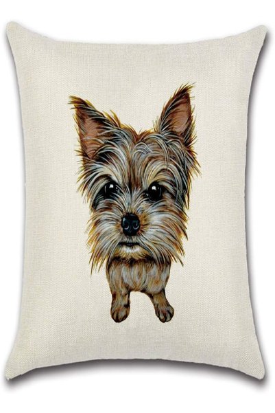 RISHAHOME Puppy Printed Cushion Cover – 45x45 cm, Soft & Decorative for Home ...
