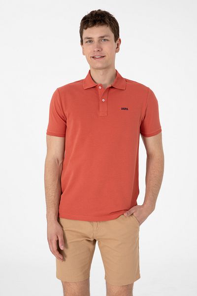 U.S. Polo Assn. Ανδρικό μπλουζάκι με κανονική εφαρμογή Polo Collar Powder Basic 50306007-VR042