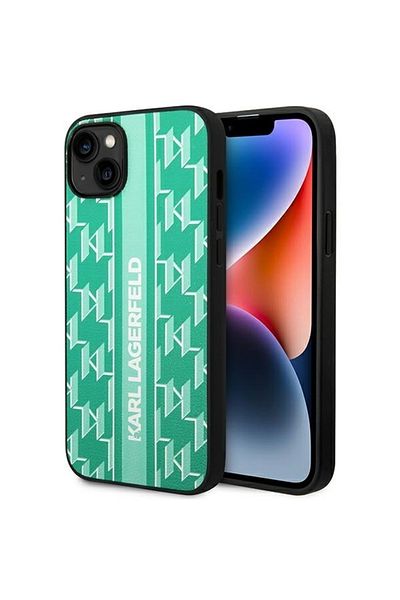 Karl Lagerfeld Carcasă pentru iPhone 14 Plus, Karl Lagerfeld, Hardcase Monogram, Verde