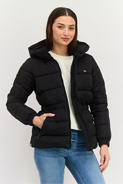 Tommy Hilfiger Tommy Jeans Women Embroidered Logo Puffer Jacket, Black