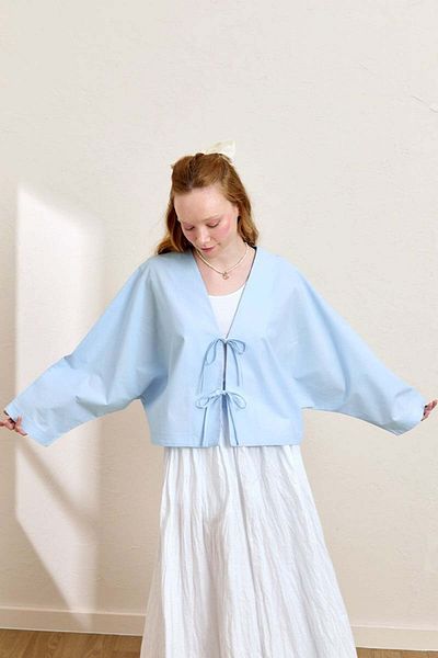 Ceylan Otantik Baby Blue 2 Μπουφάν με φιόγκο