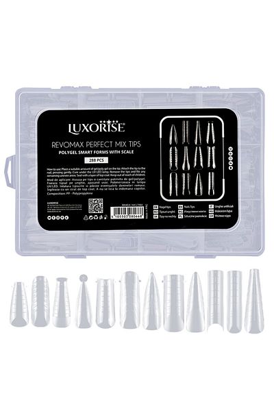 LUXORISE REVOMAX Perfect Mix Capsule reutilizabile pentru Polygel și Gel, 288 buc.