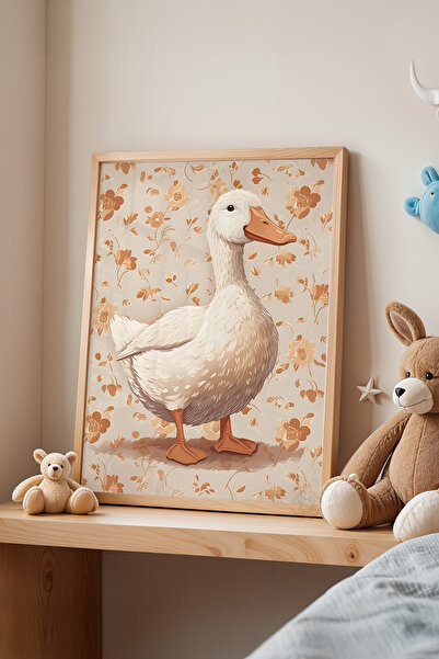 Basquiart Çocuk Odası, Bebek Odası Ahşap Çerçeveli Poster, Tablo No:60