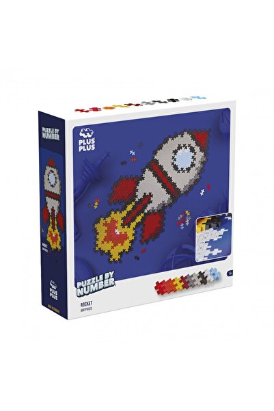 Plus Plus Puzzle pe numere Plus-Plus, 500 piese, Racheta