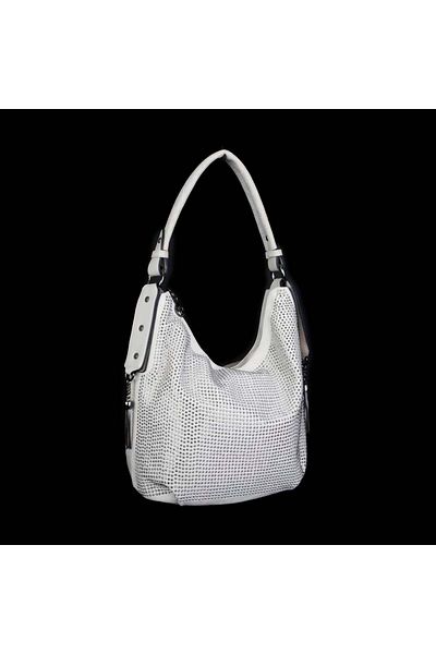 Nas Bag Geantă de umăr pentru femei albă, piatră (lățime: 26 x înălțime: 22)