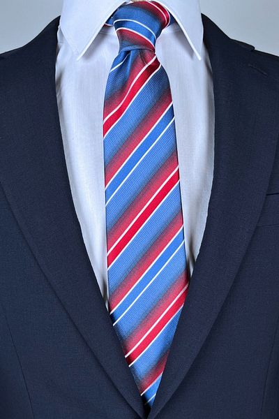 1001 Kravat Red Striped 8 cm Wide Classic Tie