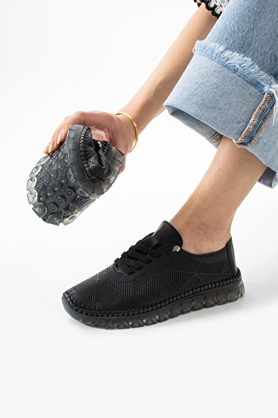 TexFoot Women's Daily Genuine Leather Orthopedic Latex Insole Comfortable Breathable Transparent Sole Shoes