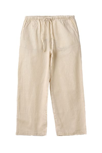 Basicxx Girls Woven Cotton Flax Relaxed Fit Pants