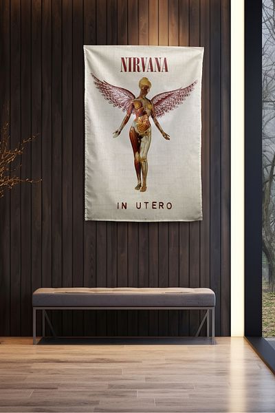 Vagonik Стенно покритие Nirvana in utero, гоблен, първокачествен плат