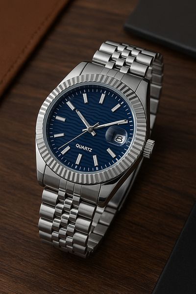 S.POLO Steel Cord Men's Wristwatch Silver Color Sports Model Bracelet with Gift Father's Day Gift