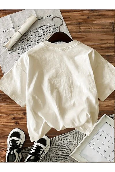 AEMİ Tricou oversize unisex Amore imprimat 100% bumbac