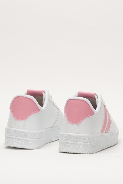 Liger Unisex šněrovací ležérní sportovní tenisky BÍLÁ - RŮŽOVÁ