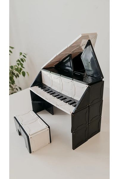 Magblox Magblox Magnetic Set - 92 Magnetic Building Pieces Monochrome Black & White
