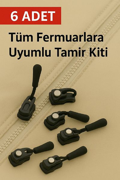 TOYFEST 6 Zipper Repair Apparatus - Quick Repair Without Tools, for Bags & Clothing & Shoes