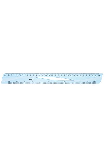 Deli Riglă 30cm Albastră Transparentă Deli