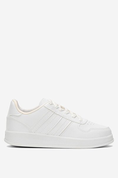 Liger Unisex Bağcıklı GünlükSpor Sneaker Ayakkabı BEYAZ