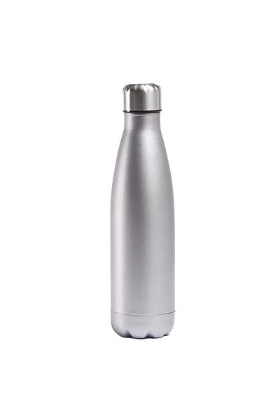 PUFO Termos metalic strălucitor pentru băuturi, izotermic, 500 ml, gri