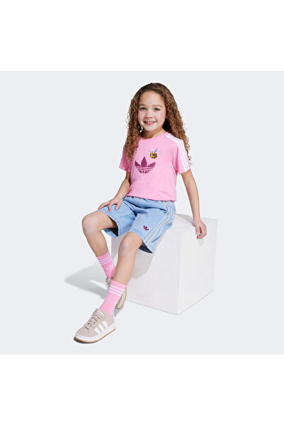 adidas Originals X Minecraft Çocuk Pembe Şort Takım