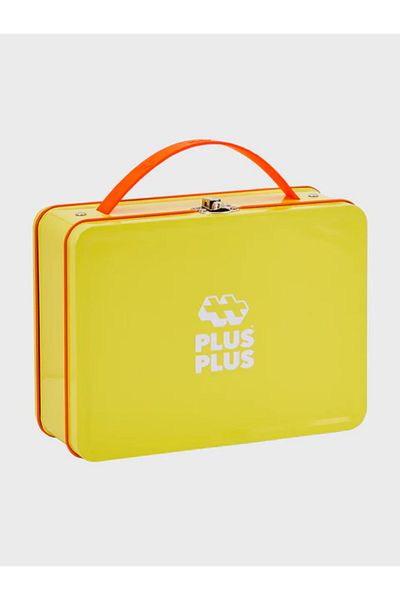 Plus Plus Plus-Plus construction set, 70 large pieces, portable, in metal box, standard colors